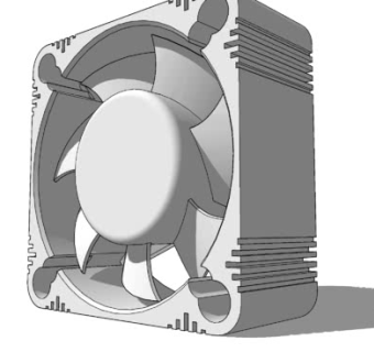 七叶排风扇SU模型下载_sketchup草图大师SKP模型