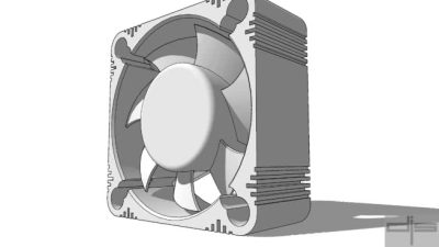 七叶排风扇SU模型下载_sketchup草图大师SKP模型