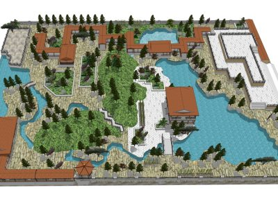 古典园林御园景观SU模型下载_sketchup草图大师SKP模型