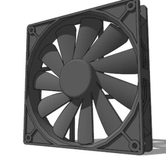 室内电器黑色排风扇SU模型下载_sketchup草图大师SKP模型