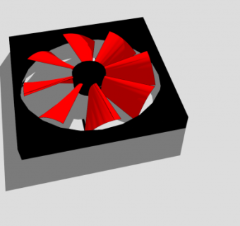 电脑散热风扇SU模型下载_sketchup草图大师SKP模型