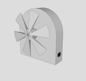 外露扇叶排风扇SU模型下载_sketchup草图大师SKP模型