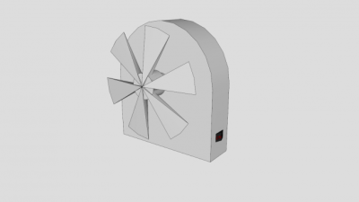 外露扇叶排风扇SU模型下载_sketchup草图大师SKP模型