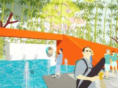 现代社区主题街头公园景观SU模型下载_sketchup草图大师SKP模型