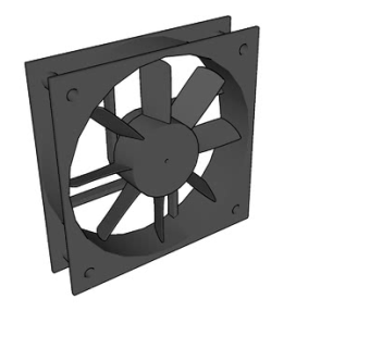 电脑黑色排风扇SU模型下载_sketchup草图大师SKP模型