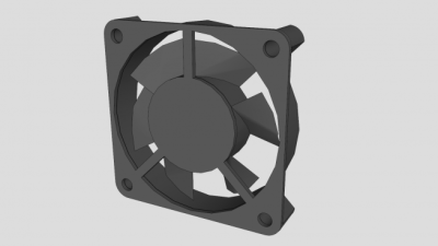 小型电脑主机散热器SU模型下载_sketchup草图大师SKP模型