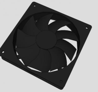 9片扇叶排风器SU模型下载_sketchup草图大师SKP模型