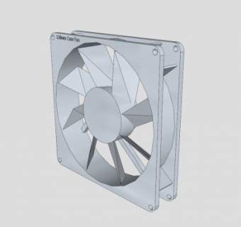 蓝色排风扇SU模型下载_sketchup草图大师SKP模型