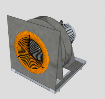 轴流式通风机SU模型下载_sketchup草图大师SKP模型