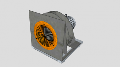 轴流式通风机SU模型下载_sketchup草图大师SKP模型