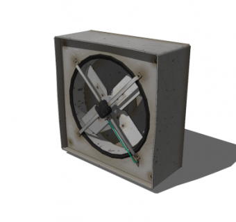 大型箱式通风机SU模型下载_sketchup草图大师SKP模型