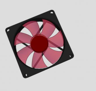 电脑排风机SU模型下载_sketchup草图大师SKP模型