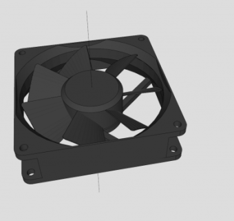 电脑主机冷却风扇SU模型下载_sketchup草图大师SKP模型
