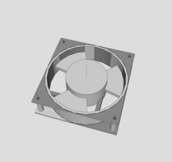 CPU散热风扇SU模型下载_sketchup草图大师SKP模型