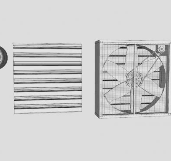 温室用风机SU模型下载_sketchup草图大师SKP模型