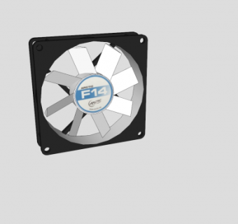 电脑排风扇SU模型下载_sketchup草图大师SKP模型