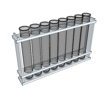 化学实验仪器试管架和试管SU模型下载_sketchup草图大师SKP模型