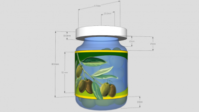 橄榄玻璃瓶器皿SU模型下载_sketchup草图大师SKP模型