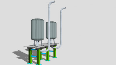 消防喷淋系统SU模型下载_sketchup草图大师SKP模型