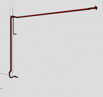 洒水喷头下降管SU模型下载_sketchup草图大师SKP模型