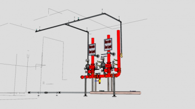 室内消防设备SU模型下载_sketchup草图大师SKP模型