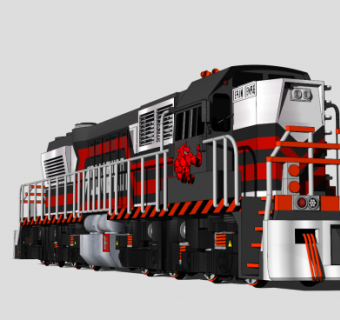 先进内燃机车制造SU模型下载_sketchup草图大师SKP模型