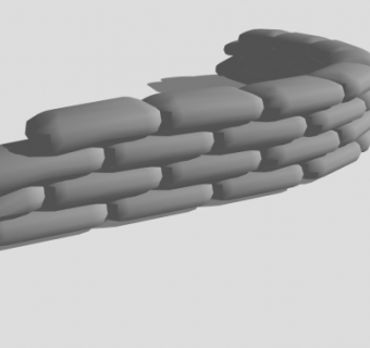 沙袋墙SU模型下载_sketchup草图大师SKP模型