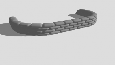 沙袋围墙SU模型下载_sketchup草图大师SKP模型