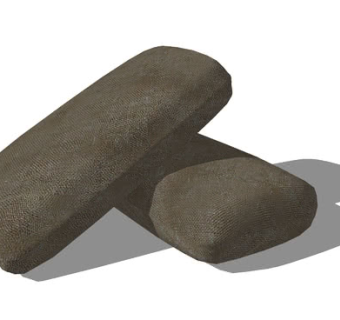 两袋沙袋SU模型下载_sketchup草图大师SKP模型