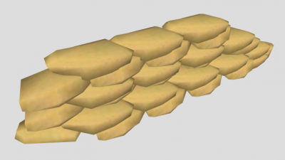 堆积沙袋包SU模型下载_sketchup草图大师SKP模型