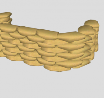 围着的沙袋SU模型下载_sketchup草图大师SKP模型
