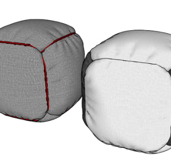 方形沙包SU模型下载_sketchup草图大师SKP模型