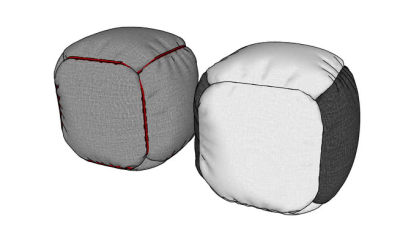 方形沙包SU模型下载_sketchup草图大师SKP模型