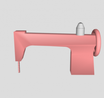 粉色缝纫机SU模型下载_sketchup草图大师SKP模型