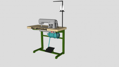 脚踏缝纫机SU模型下载_sketchup草图大师SKP模型