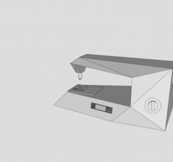 简易缝纫机白模SU模型下载_sketchup草图大师SKP模型