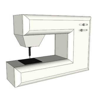缝制机械缝纫机SU模型下载_sketchup草图大师SKP模型