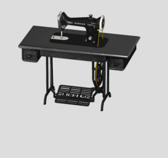 脚踏老式缝纫机SU模型下载_sketchup草图大师SKP模型