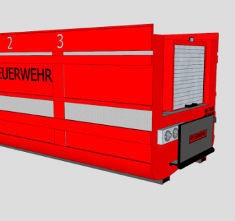 消防设备车厢SU模型下载_sketchup草图大师SKP模型
