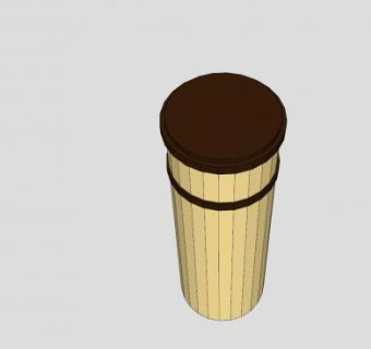 简易蓄水柱设备SU模型下载_sketchup草图大师SKP模型