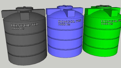 蓄水箱SU模型下载_sketchup草图大师SKP模型
