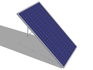 <em>升降</em>型太阳能板SU模型下载_sketchup草图大师SKP模型