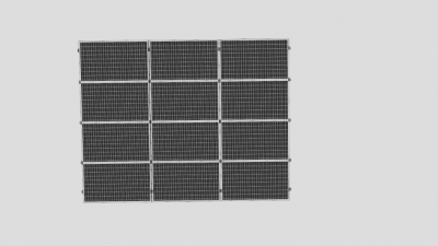 太阳能电池板组合结构SU模型下载_sketchup草图大师SKP模型