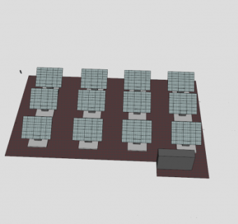 小型太阳能板组合SU模型下载_sketchup草图大师SKP模型