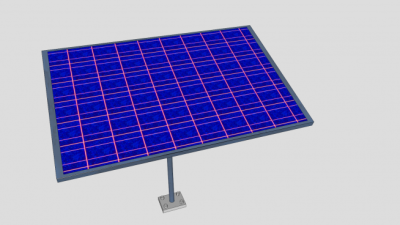 发电设备太阳能电池板SU模型下载_sketchup草图大师SKP模型