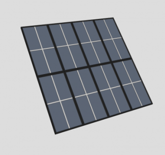 简单的太阳能板SU模型下载_sketchup草图大师SKP模型