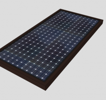 长型太阳能芯片板SU模型下载_sketchup草图大师SKP模型