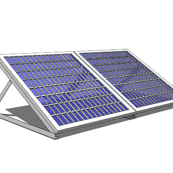 家用太阳能升降板SU模型下载_sketchup草图大师SKP模型