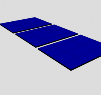 3块面板太阳能板SU模型下载_sketchup草图大师SKP模型