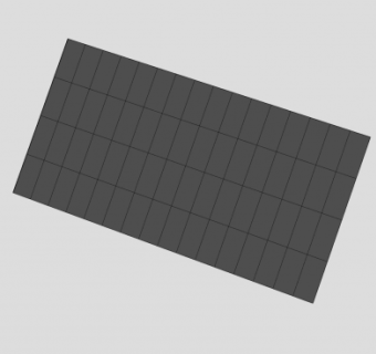 长型玻璃太阳能板SU模型下载_sketchup草图大师SKP模型